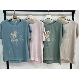 футболка жіноча 9567 khaki р.3XL-6XL "Estima" недорого оптом від прямого постачальника