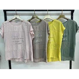 футболка жіноча 9543 khaki р.3XL-6XL "Estima" недорого оптом від прямого постачальника
