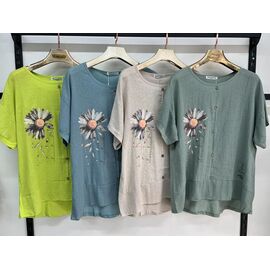 футболка жіноча 9592 beige р.3XL-6XL "Estima" недорого оптом від прямого постачальника