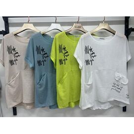 футболка жіноча 9575 white р.3XL-6XL "Estima" недорого оптом від прямого постачальника