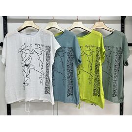 футболка жіноча 7383 khaki р.3XL-6XL "Estima" недорого оптом від прямого постачальника