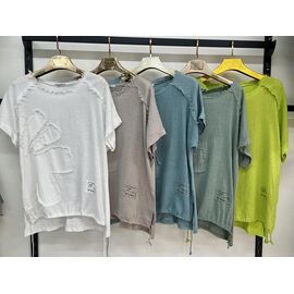 футболка жіноча 7563 blue р.3XL-6XL "Estima" недорого оптом від прямого постачальника