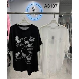 футболка жіноча 3107 mix р.4XL-5XL "Saint Wish" недорого оптом від прямого постачальника