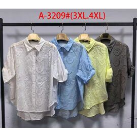 Сорочка жіноча літня A3209 mix р.3XL-4XL "Saint Wish" недорого оптом від прямого постачальника