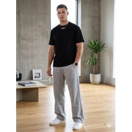 Штани спортивні чоловічі 2223 grey р.S-2XL "Moranny" недорого оптом від прямого постачальника