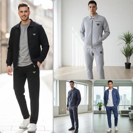 Костюм спортивний чоловічий MR1295 black р.S-2XL "Moranny" недорого оптом від прямого постачальника