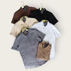 Сорочка чоловіча літня MR1319 l.beige р.M-2XL "Moranny" недорого оптом від прямого постачальника