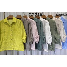 Сорочка жіноча літня C221 yellow р.50-56 "Estima" недорого оптом від прямого постачальника