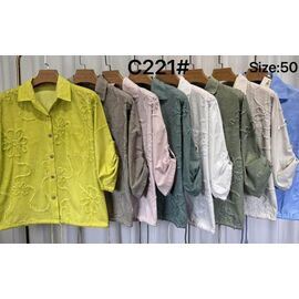 Сорочка жіноча літня C221 brown р.50-56 "Estima" недорого оптом від прямого постачальника