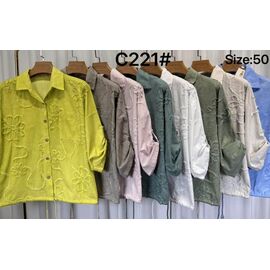 Сорочка жіноча літня C221 green р.50-56 "Estima" недорого оптом від прямого постачальника