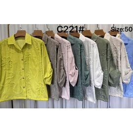 Сорочка жіноча літня C221 khaki р.50-56 "Estima" недорого оптом від прямого постачальника