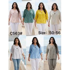Жіноча блузка C563 grey р.50-56 "Estima" недорого оптом від прямого постачальника