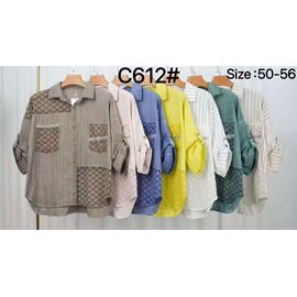 Сорочка жіноча літня C612 milk р.50-56 "Estima" недорого оптом від прямого постачальника