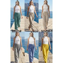 Штани жіночі літні C573 green р.50-56 "Estima" недорого оптом від прямого постачальника