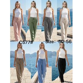 Штани жіночі літні C577 beige р.50-56 "Estima" недорого оптом від прямого постачальника