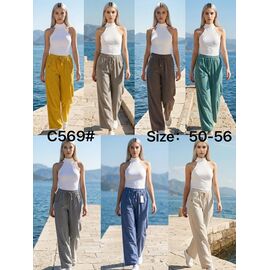 Штани жіночі літні C569 brown р.50-56 "Estima" недорого оптом від прямого постачальника