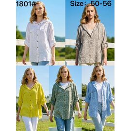 Сорочка жіноча літня 1801 l.blue р.50-56 "Estima" недорого оптом від прямого постачальника
