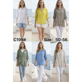 Кофта жіноча літня C199 l.blue р.50-56 "Estima" недорого оптом від прямого постачальника