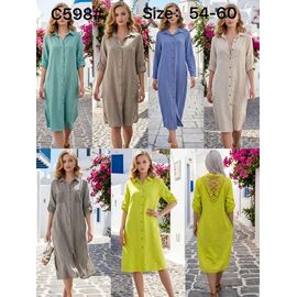 Сукня літня жіноча C598 nude р.54-60 "Estima" недорого оптом від прямого постачальника