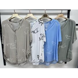 Сорочка жіноча літня 7381 l.blue р.L-4XL "Estima" недорого оптом від прямого постачальника