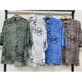 Сорочка жіноча літня 26944 blue р.3XL-6XL "Estima" недорого оптом від прямого постачальника