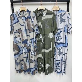 Сукня літня жіноча 9010 khaki р.3XL-7XL "Estima" недорого оптом від прямого постачальника