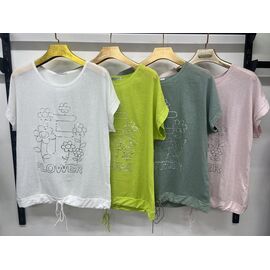 футболка жіноча 9552 green р.3XL-6XL "Estima" недорого оптом від прямого постачальника