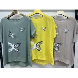 футболка жіноча 9558 green р.3XL-6XL "Estima" недорого оптом від прямого постачальника