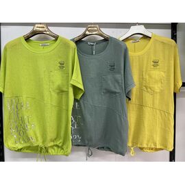 футболка жіноча 9586 yellow р.3XL-6XL "Estima" недорого оптом від прямого постачальника