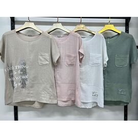 футболка жіноча 9581 powder р.3XL-6XL "Estima" недорого оптом від прямого постачальника