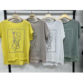 футболка жіноча 9547 white р.3XL-6XL "Estima" недорого оптом від прямого постачальника