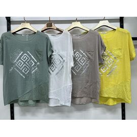 футболка жіноча 9556 green р.3XL-6XL "Estima" недорого оптом від прямого постачальника