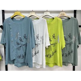 футболка жіноча 9585 khaki р.7XL-10XL "Estima" недорого оптом від прямого постачальника