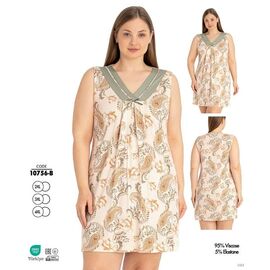 Нічня жіноча 10756B beige р.2XL-4XL "Cotpark" недорого оптом від прямого постачальника