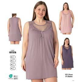 Нічня жіноча 10732B powder р.2XL-5XL "Cotpark" недорого оптом від прямого постачальника