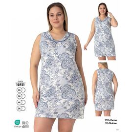 Нічня жіноча 10751 l.blue р.2XL-5XL "Cotpark" недорого оптом від прямого постачальника
