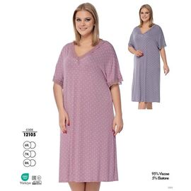 Нічня жіноча 12105 grey р.6XL-8XL "Cotpark" недорого оптом від прямого постачальника