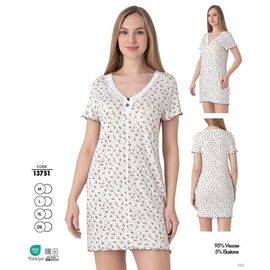 Нічня жіноча 13751 white р.M-2XL "Cotpark" недорого оптом від прямого постачальника