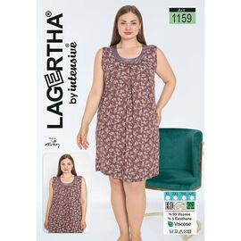 Нічня жіноча 1159 brown р.XL-4XL "Cotpark" недорого оптом від прямого постачальника
