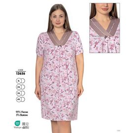 Нічня жіноча 13656 pink р.XL-4XL "Cotpark" недорого оптом від прямого постачальника