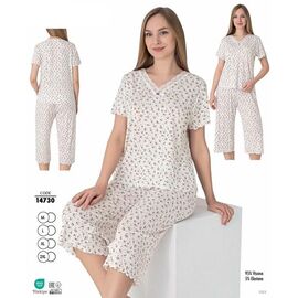 Піжама легка жіноча 14730 white р.M-2XL "Cotpark" недорого оптом від прямого постачальника