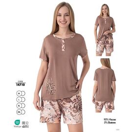 Піжама легка жіноча 14710 nude р.M-2XL "Cotpark" недорого оптом від прямого постачальника