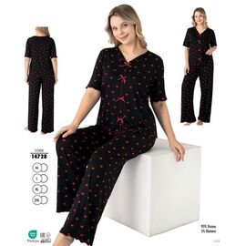 Піжама легка жіноча 14728 black р.M-2XL "Cotpark" недорого оптом від прямого постачальника