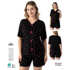 Піжама легка жіноча 17371 black р.M-2XL "Cotpark" недорого оптом від прямого постачальника