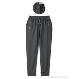 Спортивні штани чоловічі Весна/осінь A2076-20 сірий+чорний mix (12 шт. р.сітка4XL-7XL) "Алия" недорого оптом від прямого постачальника