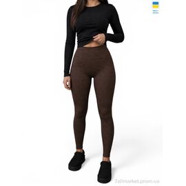 Фотография Лосинсы женские Весна/осень 5368 шоколад (4 шт. р.сетка S-XL) "Sport style" недорого оптом от прямого поставщика