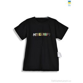 Футболка дитяча Літо 11236 чорний (4 шт. р.сітка128-146) "Kir15" недорого оптом від прямого постачальника