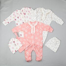 Фотография Комплект детский на девочку 40-30 white-pink р.56-68 "Webi" недорого оптом от прямого поставщика