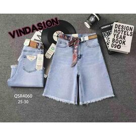 Фотография Шорты женские 4060 l.blue р.25-30 "Vindassion" недорого оптом от прямого поставщика