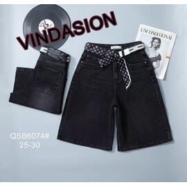 Фотография Шорты женские 6074 black р.25-30 "Vindassion" недорого оптом от прямого поставщика